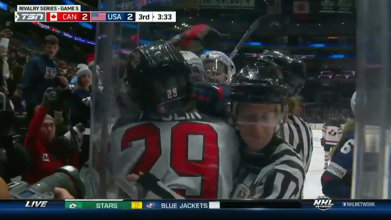 Knight goes after Poulin in Rivalry Series game