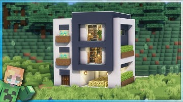 【Minecraft: How to build #7】simple modern house tutorial