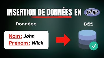 Comment Insérer des données dans une  base de données (PHP / SQL).
