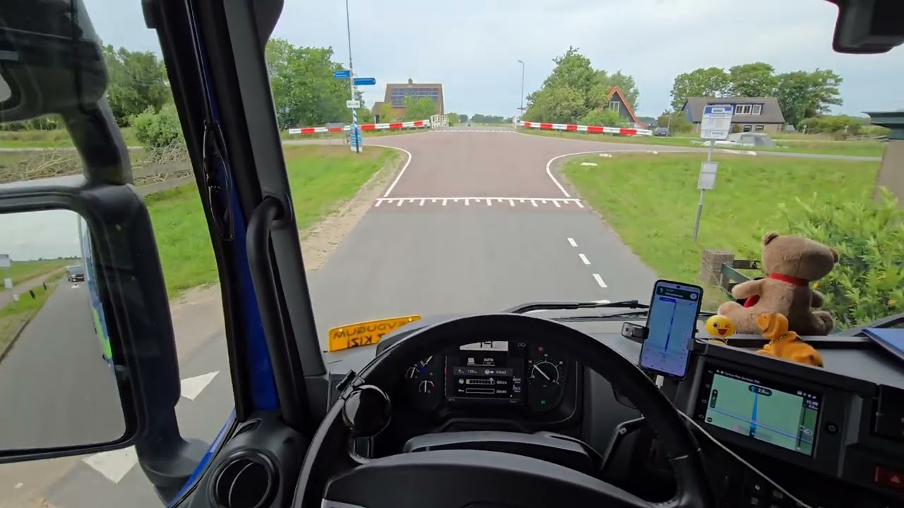 P.O.V DRIVING IN NARROW ROADS WITH TRUCK