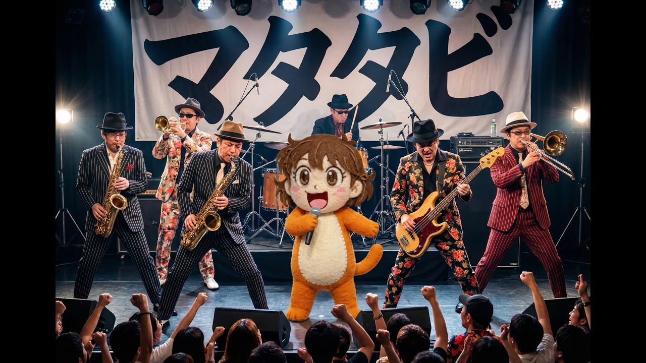MVはAIに10分で作ってもらう時代。ももこねこ「BURN AND GROW」#anime #架空アニソン #アニメ #魔法の力士どすこいももこ