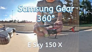 Samsung Gear 360 Minihelikopter Esky 150 X Outdoor Flugtest