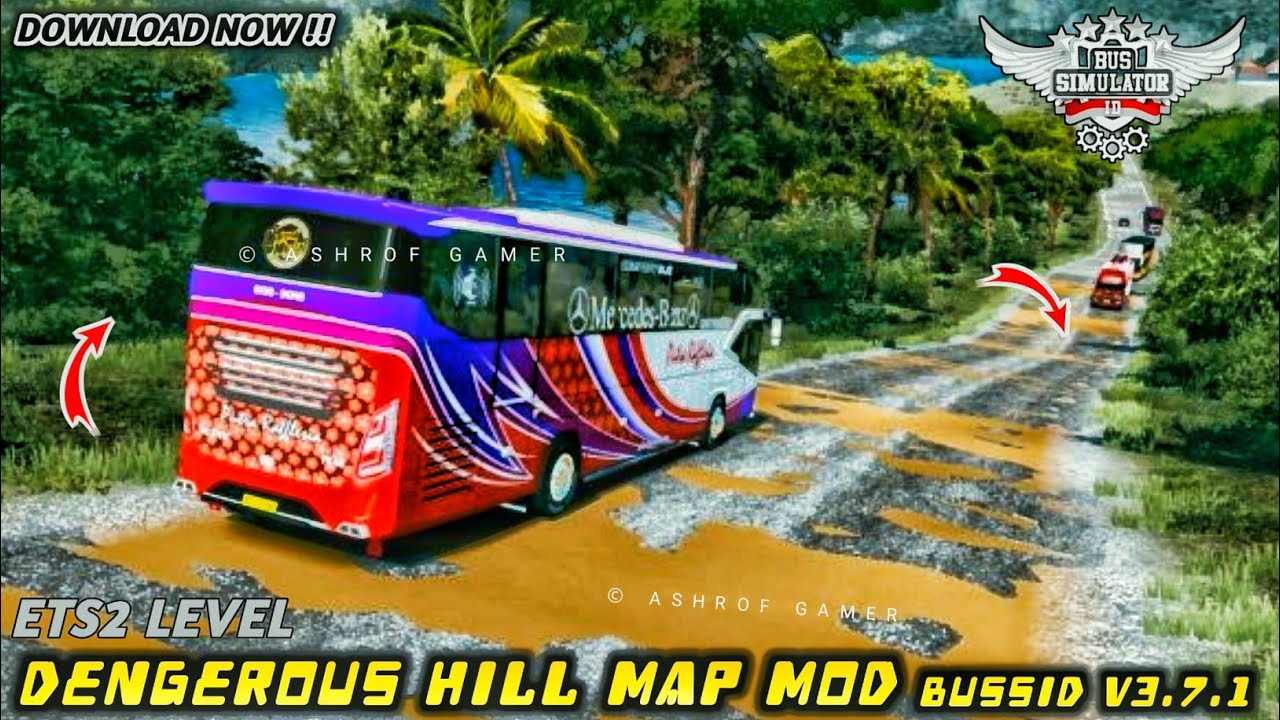 New FOREST MAP MOD For Bus Simulator Indonesia😍New Hill Map Bussid V3.7.1 |Bussid Map Mod 