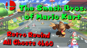 Every Mario Kart Retro Rewind Staff Ghost (4K 60FPS)