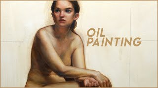Starting my biggest oil painting from a live model 🎨