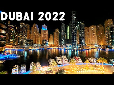 DUBAI. Beautiful Dubai Marina Night walking Tour |4K| Dubai 2022 🇦🇪