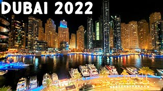 DUBAI. Beautiful Dubai Marina Night walking Tour |4K| Dubai 2022 🇦🇪