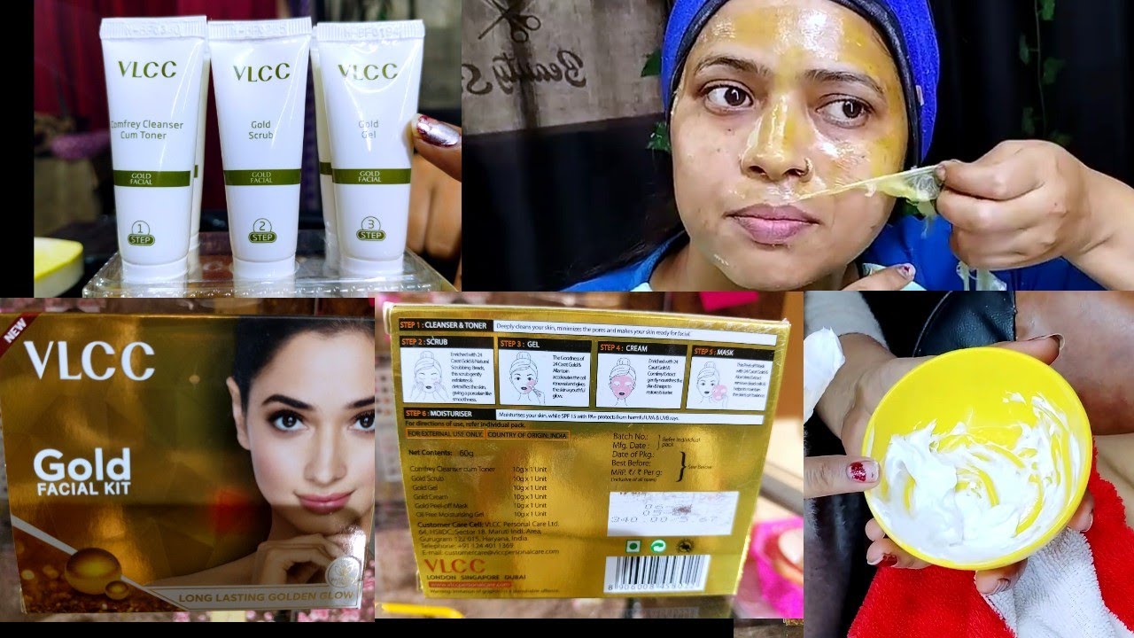 *VLC Gold Facial Kit* Step by Step/ Demo & Review/Facial at home/घर पे Gold फेशियल कैसे करें