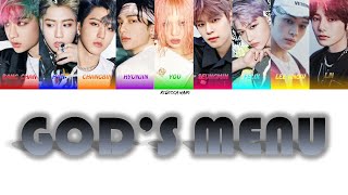 Stray Kids And You - Gods Menu 스트레이 키즈 - 神메뉴 9Th Member Color Coded Lyrics Engromhan가사