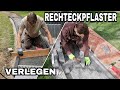 Rechteckpflaster verlegen 🔨- Splitt einbauen & abziehen - so geht's | Gartenweg anlegen