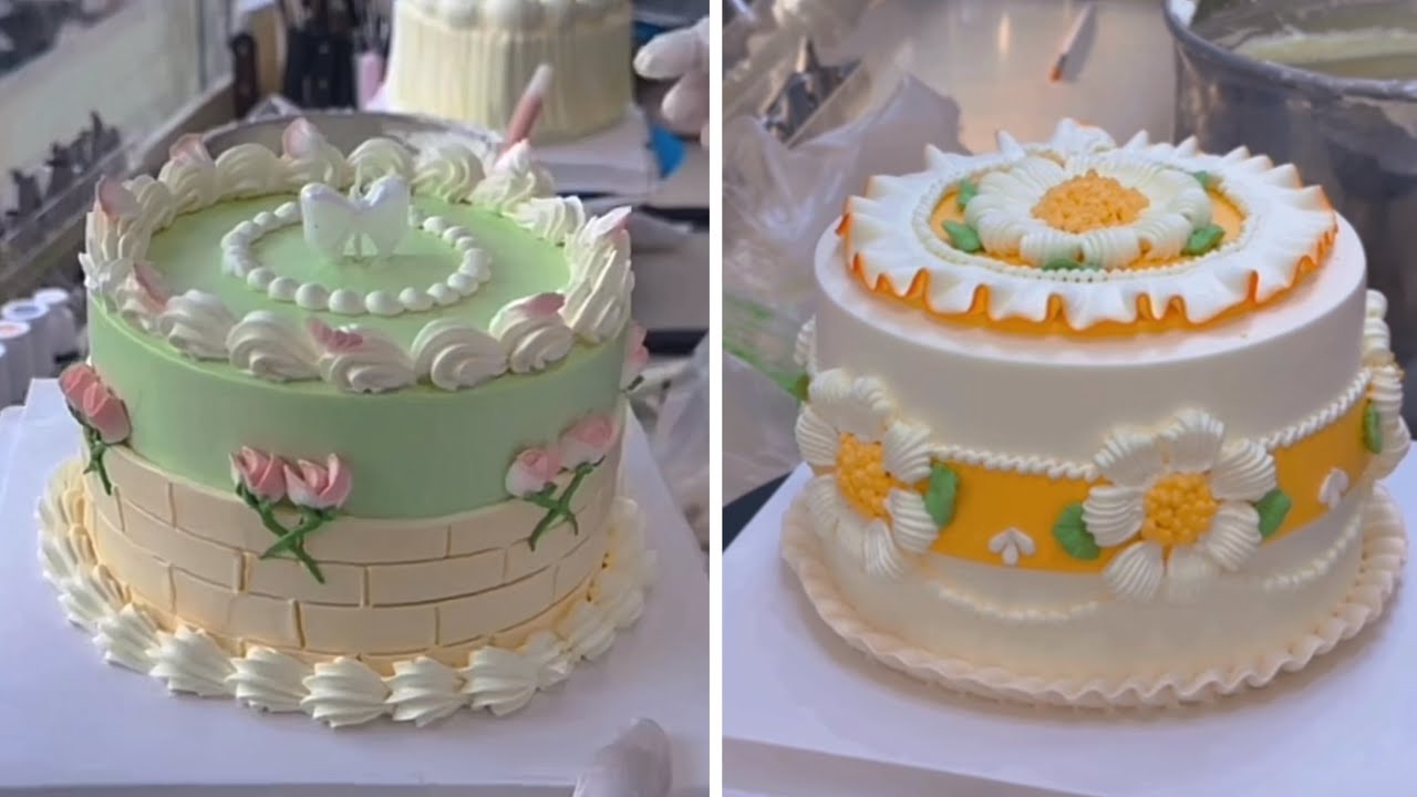 2 Gorgeous Floral Cakes #Cake Decorating Ideas