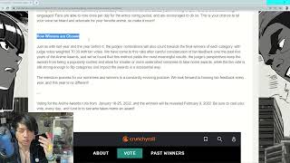 Crunchyroll Anime Awards 2022 Judging is Controversial