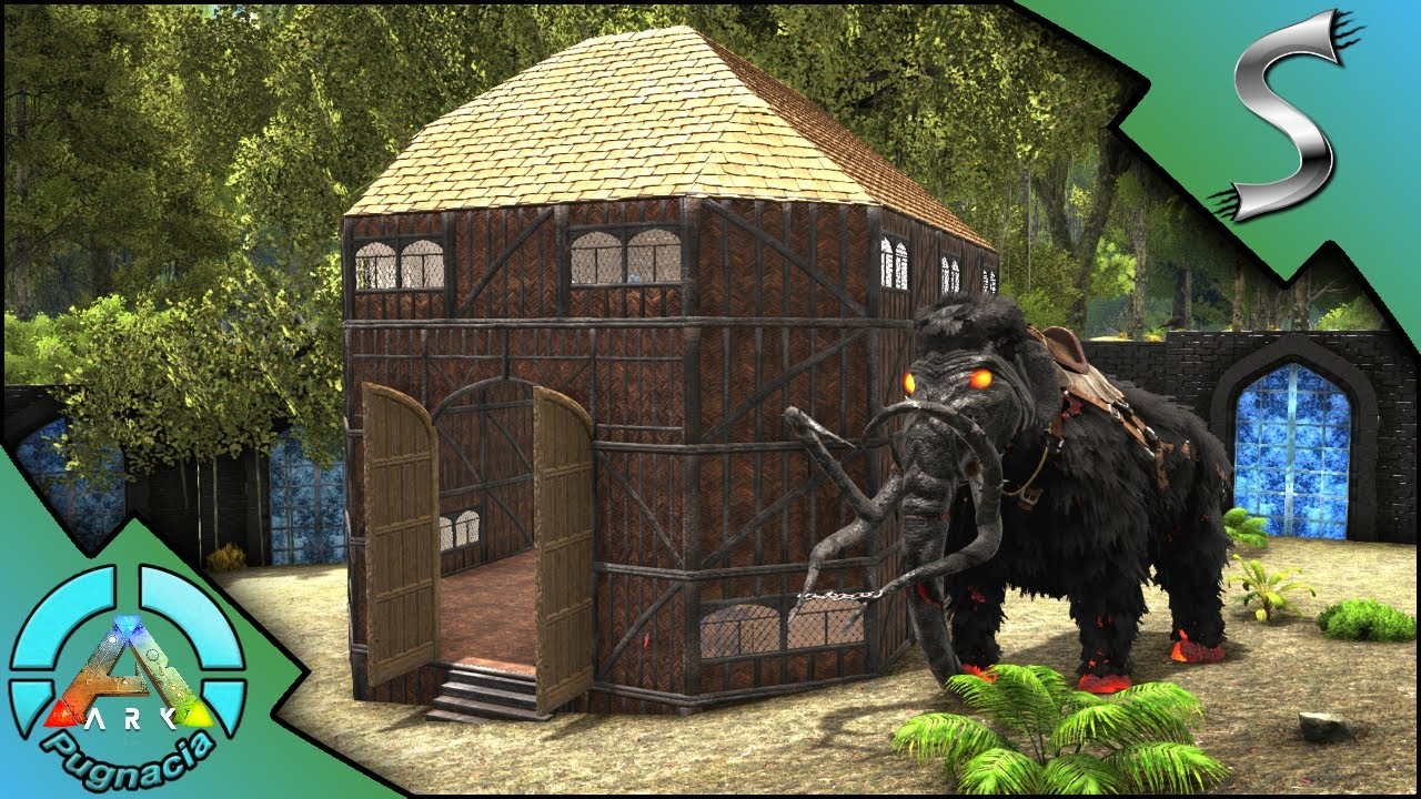 AMAZING VILLAGE HOUSE BUILDING! DINO STORAGE PLUS HOUSE! Modded ARK