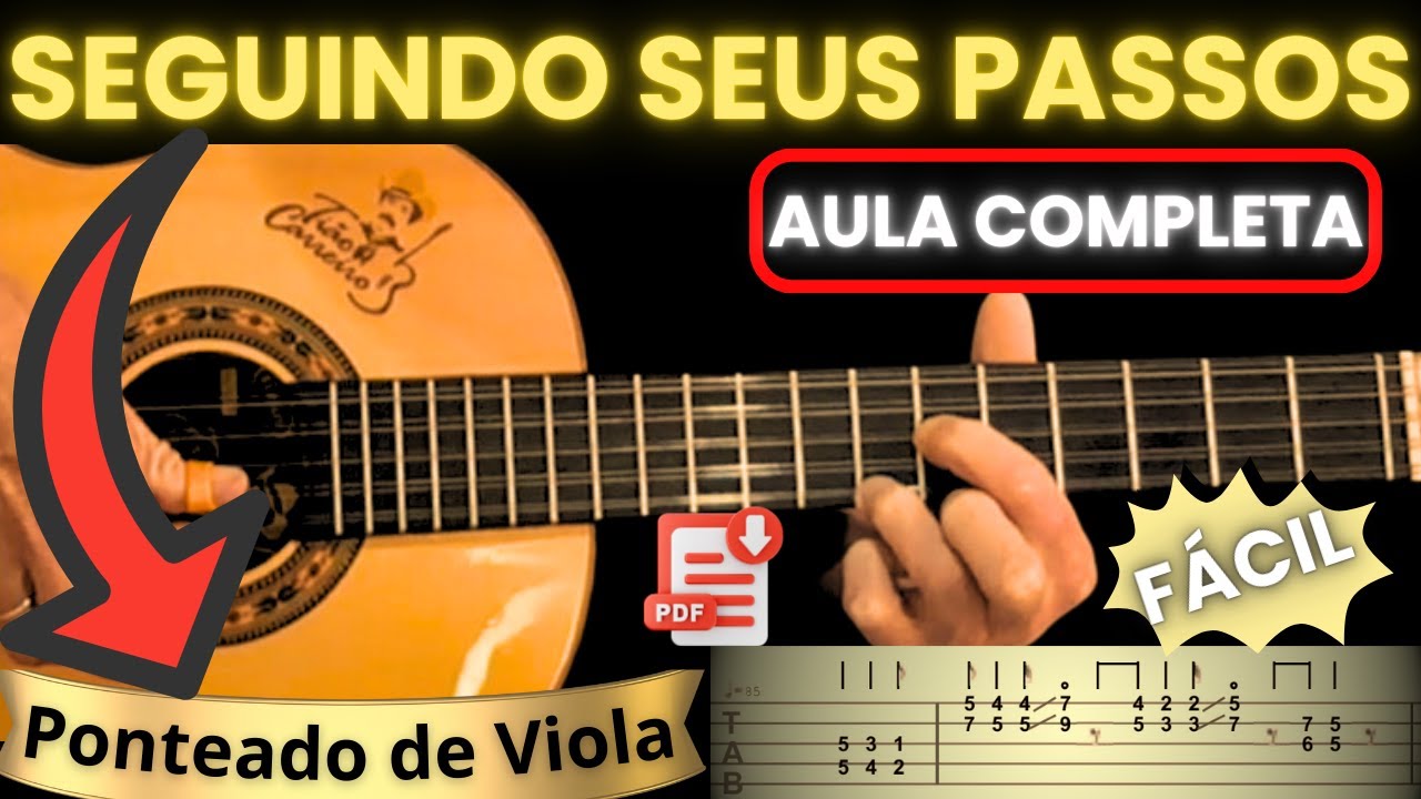 Seguindo Seus Passos | Peão Carreiro e Zé Paulo - Como Tocar Na Viola Caipira | Passo a Passo