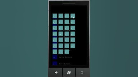 Windows Phone 7 Jump-list with source code