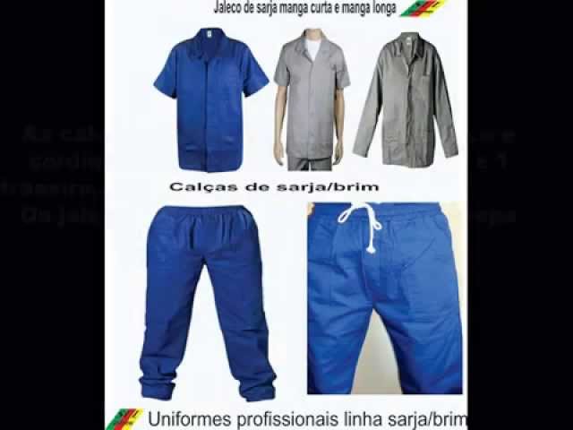 calça de sarja para uniforme