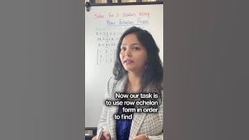 Row Echelon Form | A simple Guide to solving scalars #cuetpgeconomics #indianeconomicservices #ugc