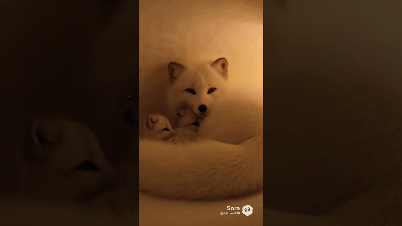 A Brave Arctic Fox Family Saves a Frozen Baby Fox