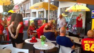 Wk Voetbal Rusland 6 Juli 2018 België - Brazilië 2-1 Bij Café Tonneke Lochristi