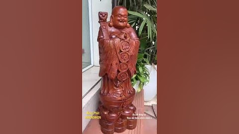 Cụ di lặc chúc phúc gỗ hương đá