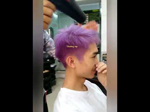 Video tóc tẩy, nhuộm màu khói ánh tím hồng - youtube