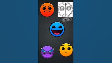 Geometry Dash Silent Difficulty Face Names! (Ver. 4 Neon) #geometrydash #art