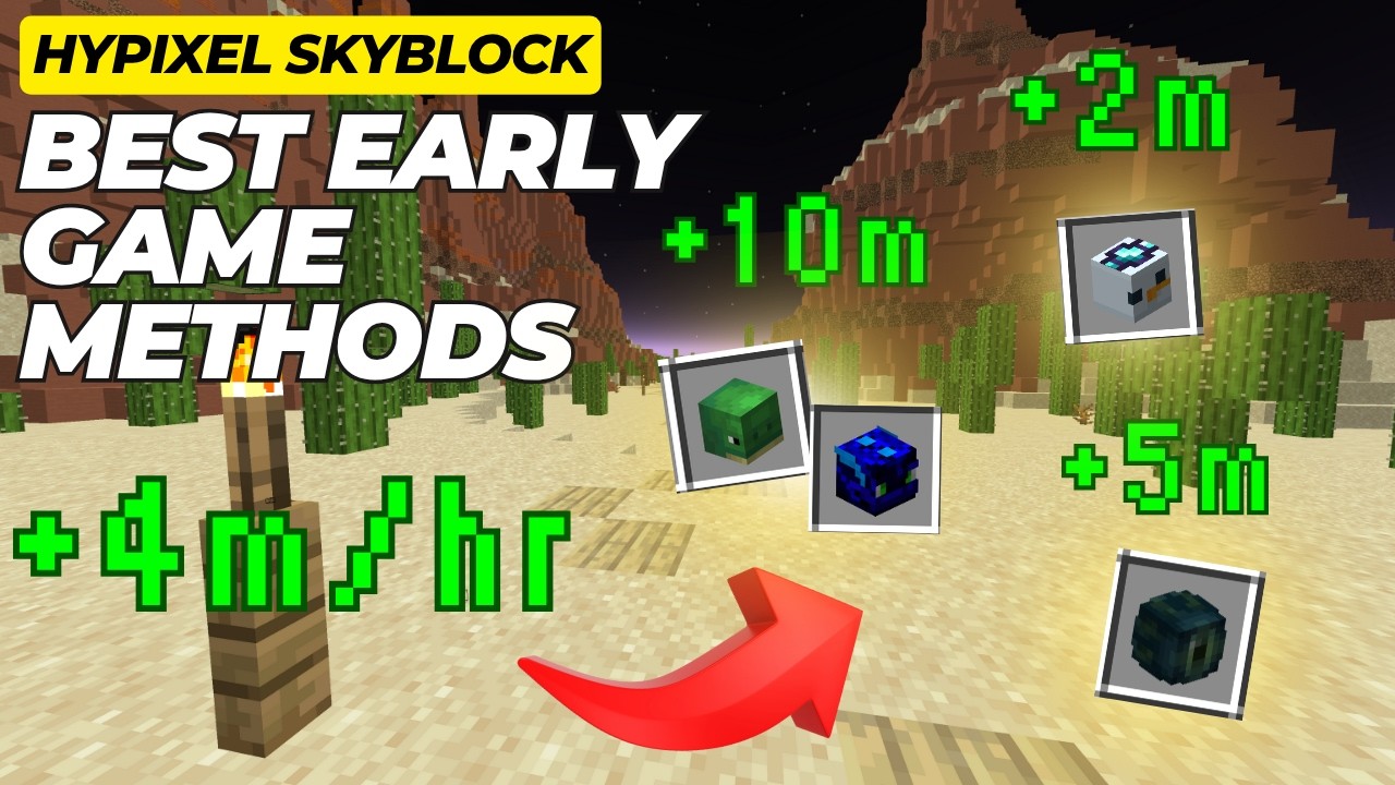 Top 5 Ways to Make Coins Early Game – Hypixel Skyblock Guide - YouTube