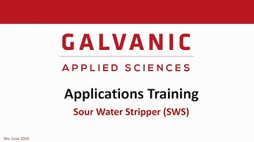 Applications Training: Sour Water Stripping (SWS)