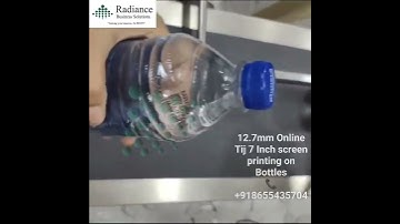 Online thermal inkjet printer with 7 Inch screen printing on Bottles. +918655435704 #batchprint