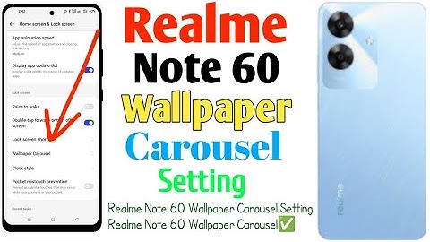 How To Realme Note 60 Auto Change Lock Screen Wallpaper📲Realme Wallpaper Carousel Setting