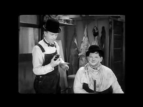 Laurel & Hardy shave scene