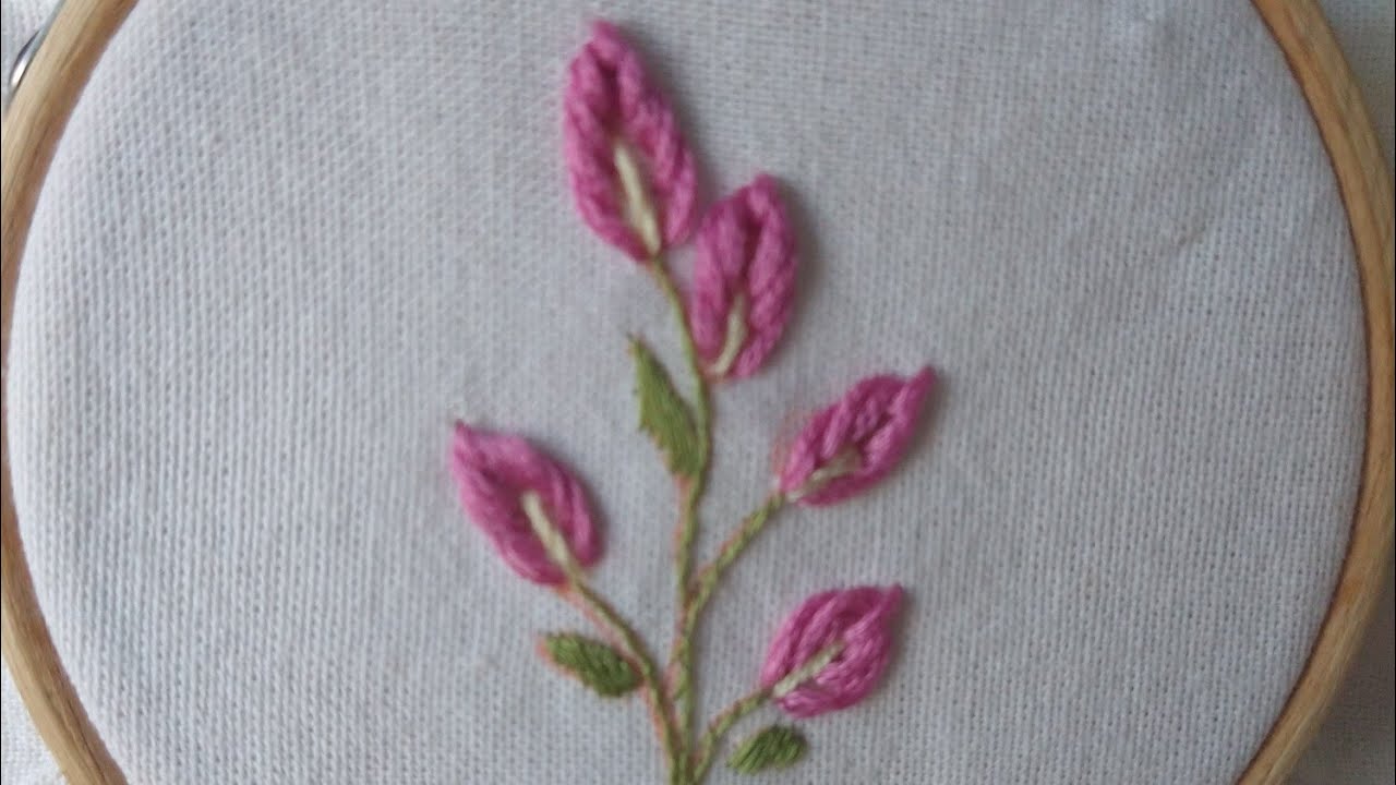 Flor fácil, ponto reto, ponto cheio.