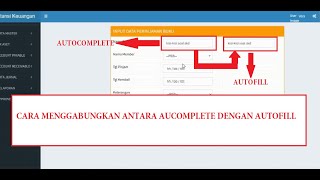 How to Create Autocomplete Combined with Autofill