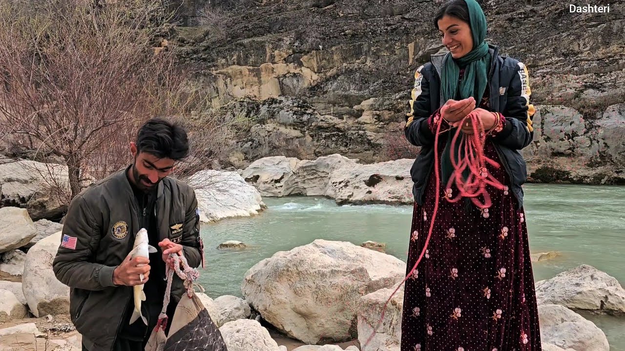 Leila and Shahin crossing dangerous valleys and bringing windows for the mountain hut