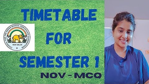 TIMETABLE  SEMESTER 1 | ISC CLASS 12 - 2021-2022 | ALL SUBJECTS