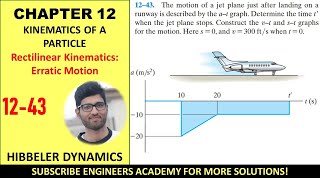 12-43 Rectilinear Kinematics - Erratic Motion (Kinematics of A Particle) ENGINEERS ACADEMY