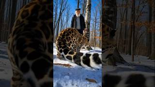 Amur Leopard Asks A Man To Rescue Its Cub