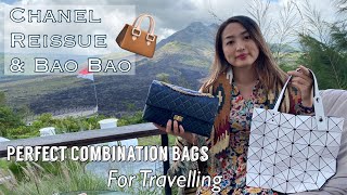 CHANEL Reissue 226 and BAO BAO ISSEY MIYAKI Tote Bag | Perfect Combination Bags for Travelling