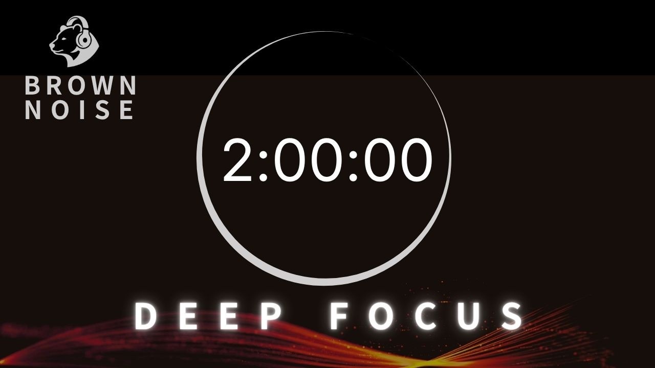 Brown Noise for Studying – 2 Hour ADHD Deep Focus - YouTube