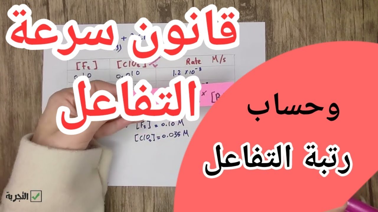 rate law قانون سرعة التفاعل