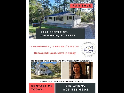 2350 CENTER STREET, Columbia, SC home video tour