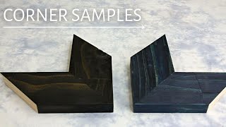Picture Frame Corner Samples - Rustic Stain