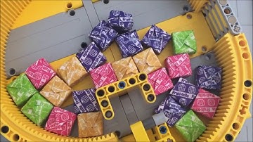 First test run with full automatic candy sorter with Lego Mindstorms EV3, by Sioux.NET on Track