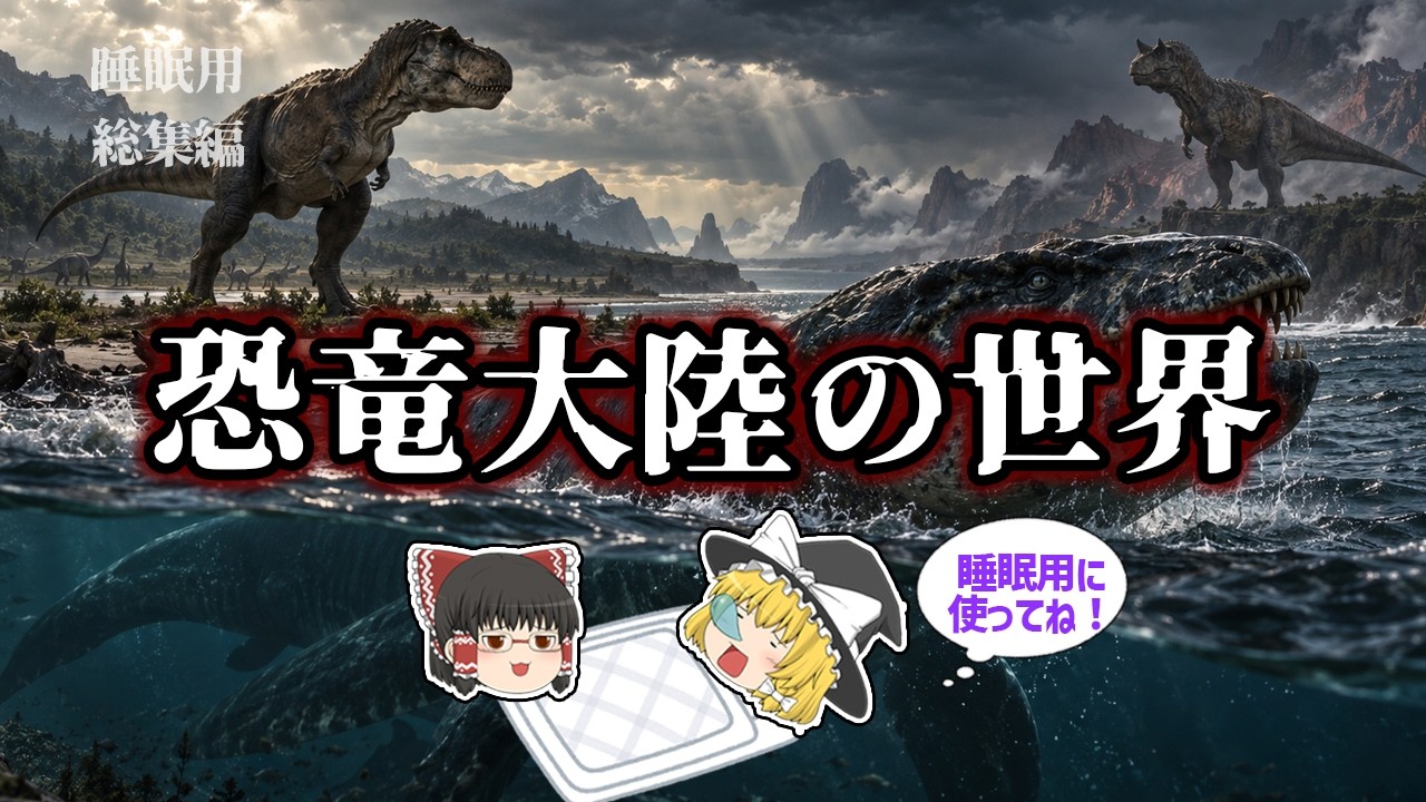 睡眠用・ゆっくり解説】白亜紀の失われた世界/幻の大陸・地獄の水族館