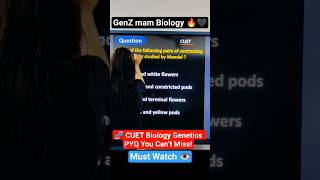 Most Important Genetics Questions for CUET Biology  #biology #shorts