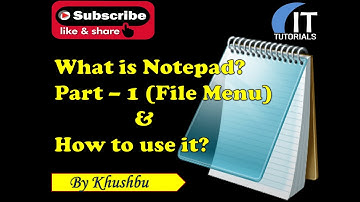 Computer Fundamentals || What is Notepad Part - 1 || File Menu