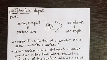 16.7 Part 1 Surface Integrals