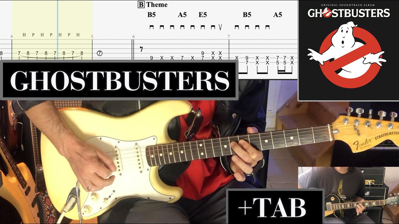 Ghostbusters - Guitar Arrangement + TAB - YouTube