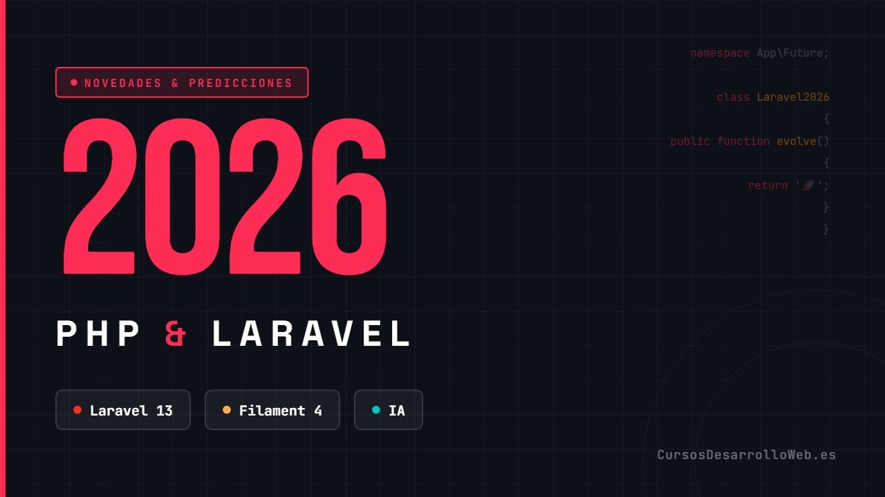PHP y Laravel en 2026: Laravel 13, Livewire 4, Filament 4, IA y todo lo que viene