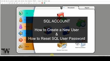 SQL Account - Maintain User & Password